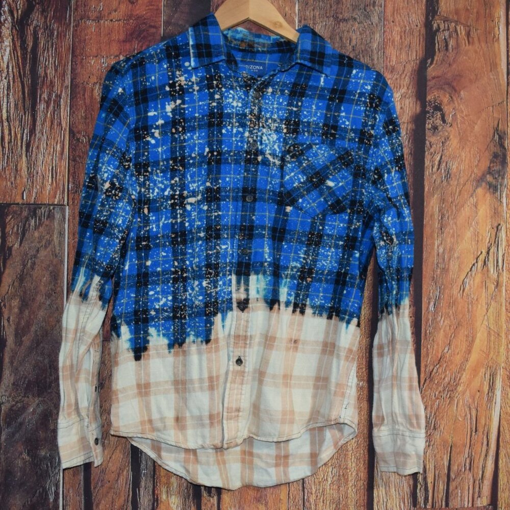 ARIZONA JEAN CO Women's Sz M Plaid Flannel Button-Front Shirt